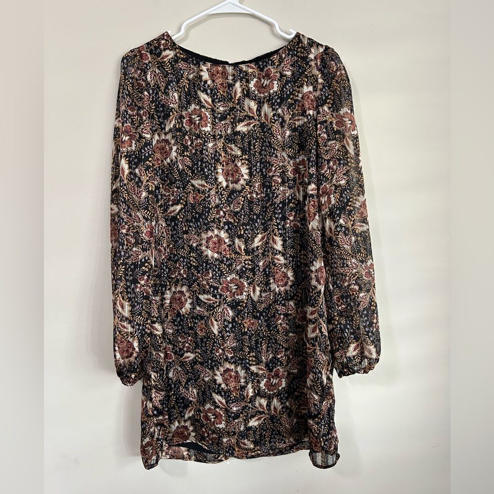 NWT Lulus Floral Print Long Sleeves Dress